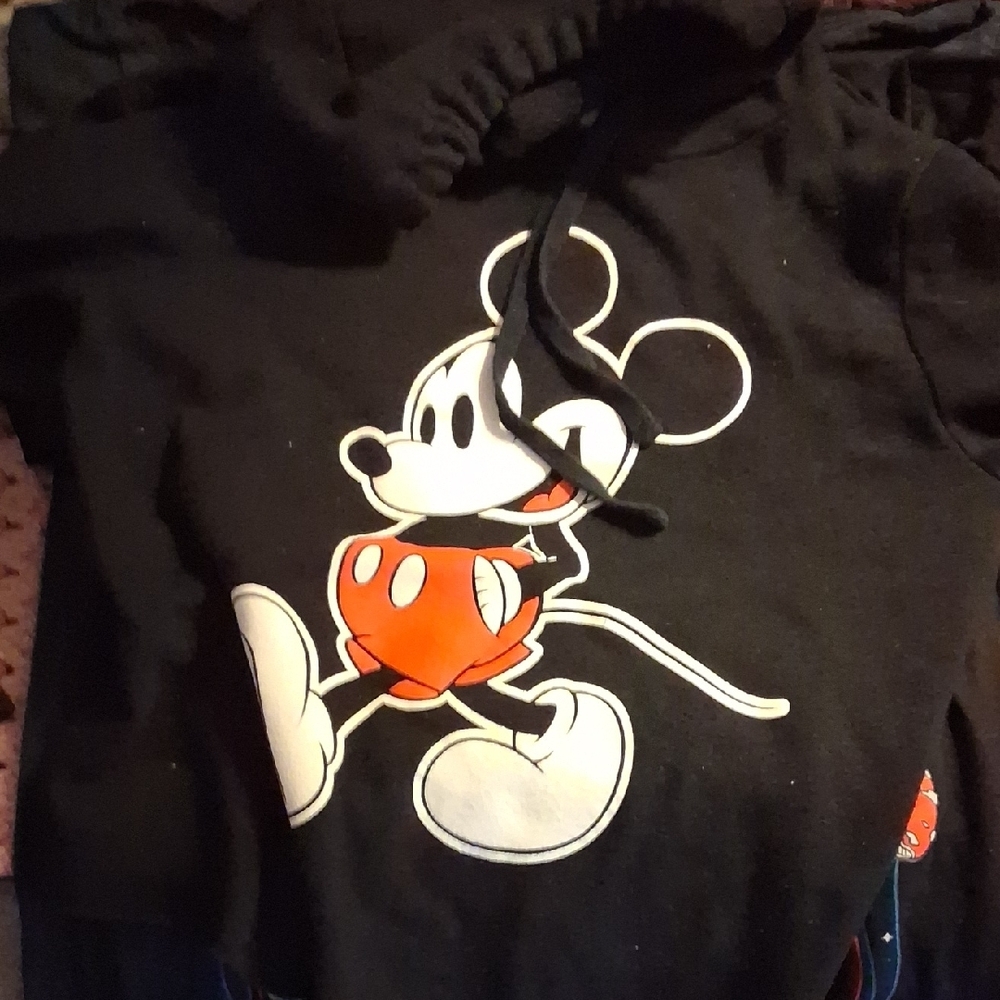 Disney Black and White V-Neck Sweater